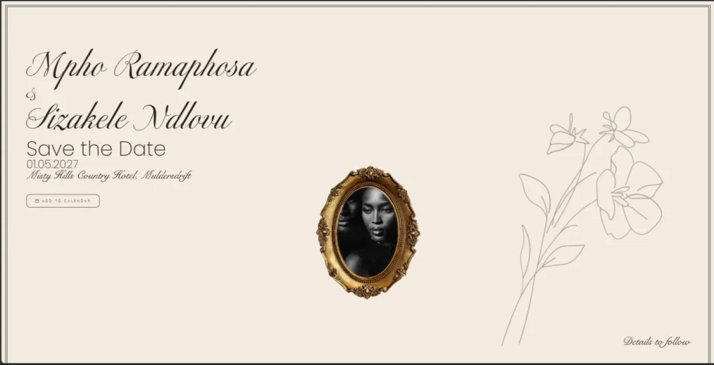Save the Date – Frame Portrait