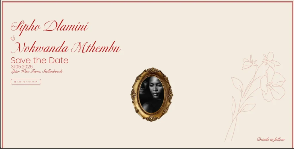 Save the Date – Frame Portrait Red