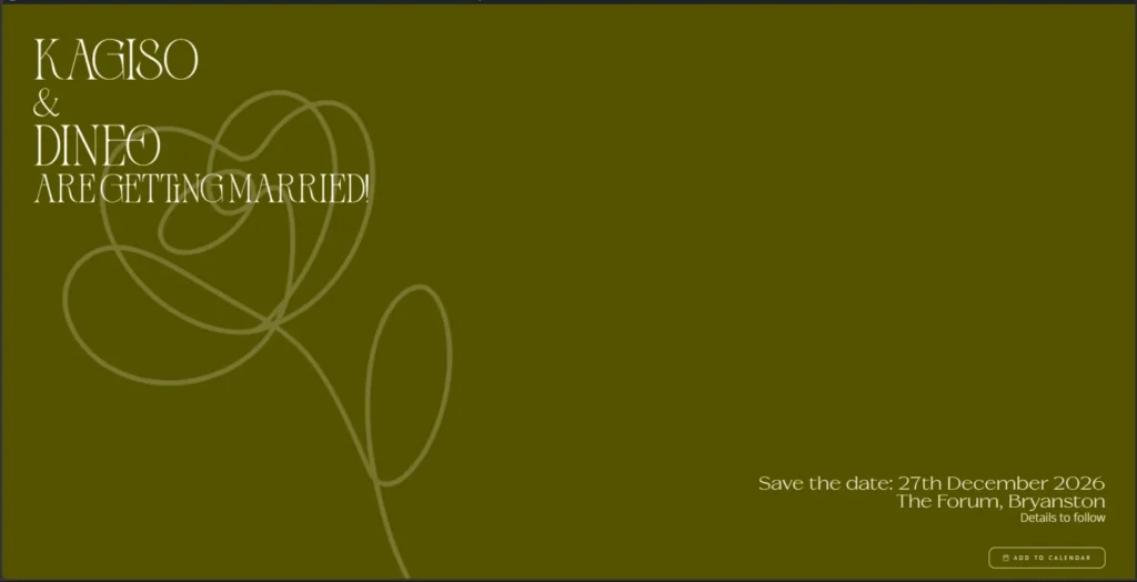 Save the Date – Olive Poppy
