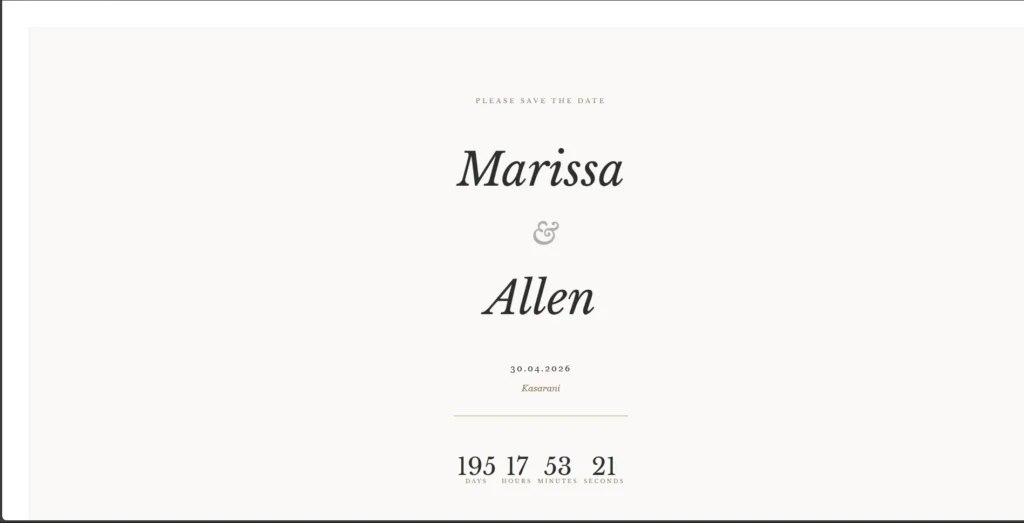 Save the date - Minimalistic