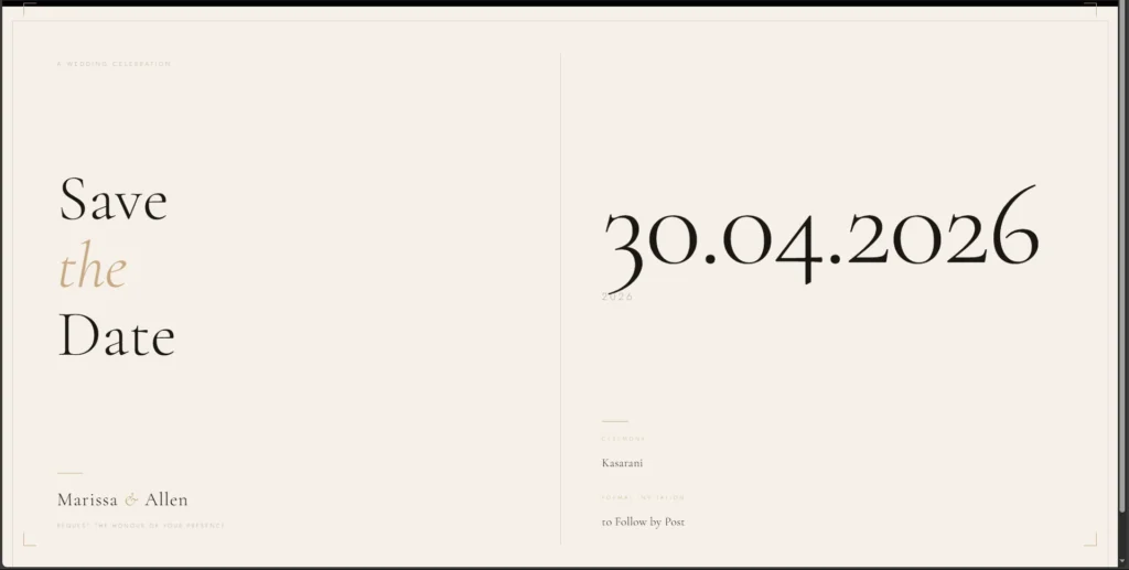 Save the date - Minimalistic 2
